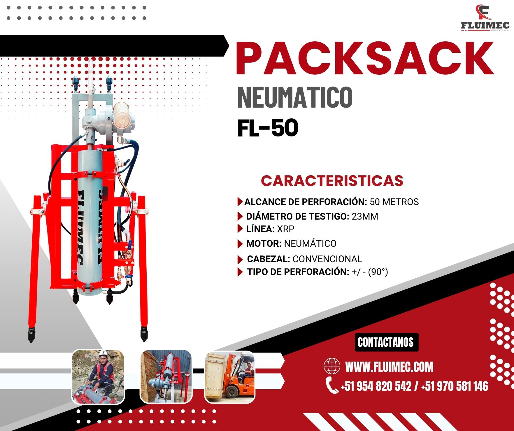 MAQUINA PACKSACK FL - 50 MINERIA GEOLOGIA SOCAVON 